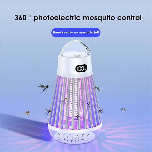 2024 Zappify 2.0 Zappify Mosquito Zapper, USB-ladattava kannettava zapper UUSI [LGL] white