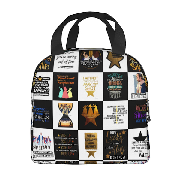 Hamilton The Musical Lunsjveske Tote Bag Isolerte Lunsjboks Piknik Strandfiske Arbeidslunsjbag-w428