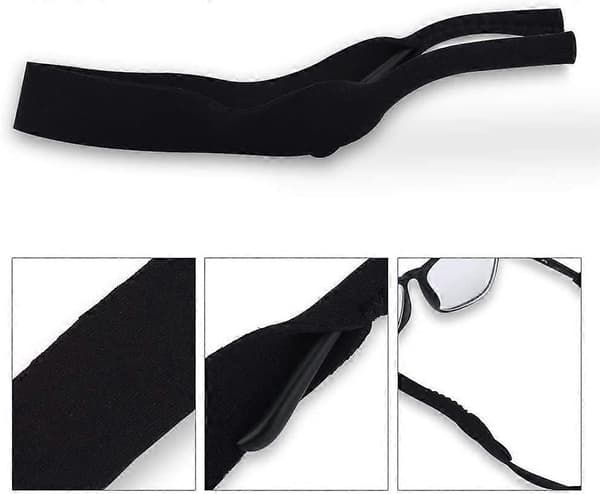 Glasögonbågar, elastiska band för glasögon, elastiska band för glasögon, elastiska band för glasögon (5 st/förpackning) (LGL)