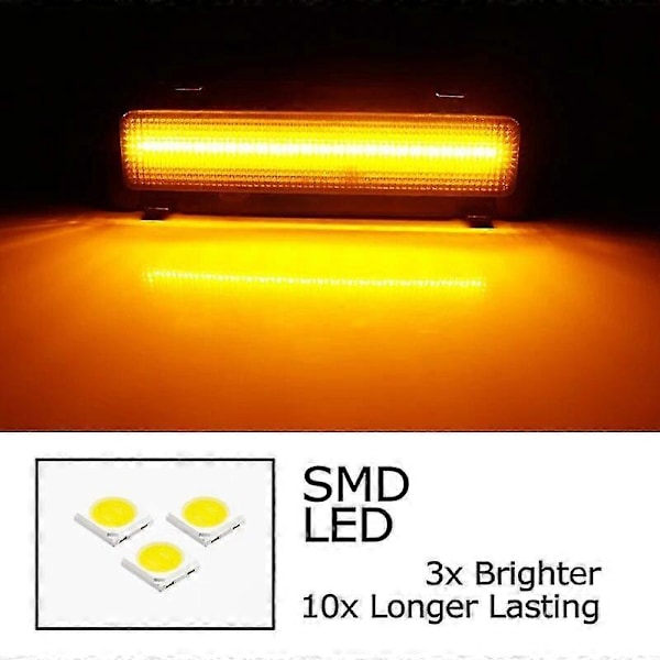 2 stk. For 1982-1992 Pontiac Firebird Full LED Sidemarkeringslys Foran Bak Amber Rød Auto Blinklys Parkeringslys 12V T10 LGL 2pcs Front Amber CHINA
