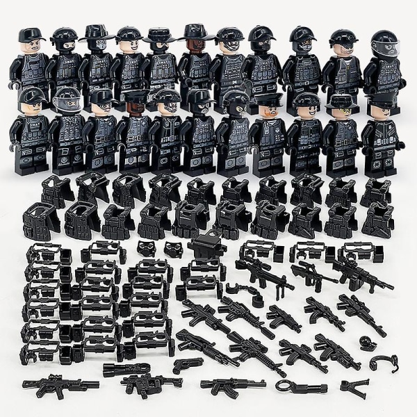 Militære serier samlet skurk 22 minifigurer Black 1SET