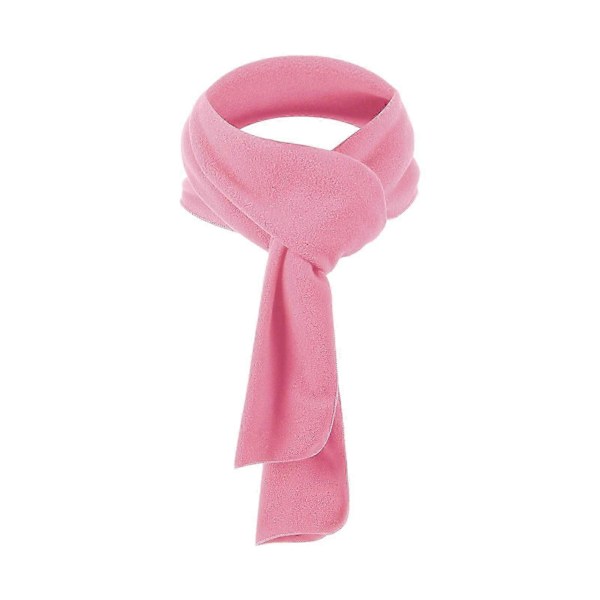 Lång fleecehalsduk för män och kvinnor för vintersporter, lätt, enfärgad, värmande halsskydd, huvudbonad LGL Pink