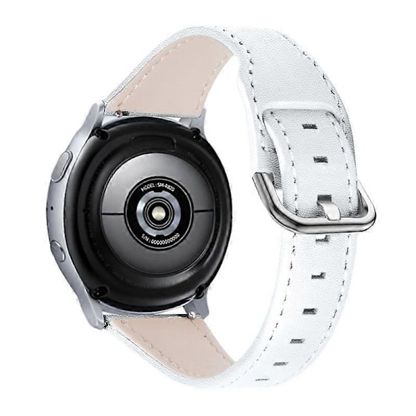Til Garmin Vivoactive 3/Vivoactive 3 Music Kvægskind Læder Justerbar Armbåndsurrem (20mm) White Garmin Vivoactive 3