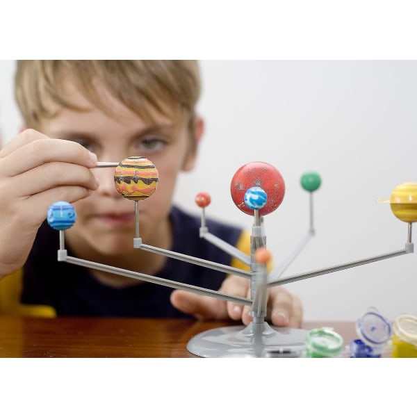 Solsystem til børn, astronomi solsystem model kit, planetarium projektor STEM legetøj med 8 planeter rumlegetøj