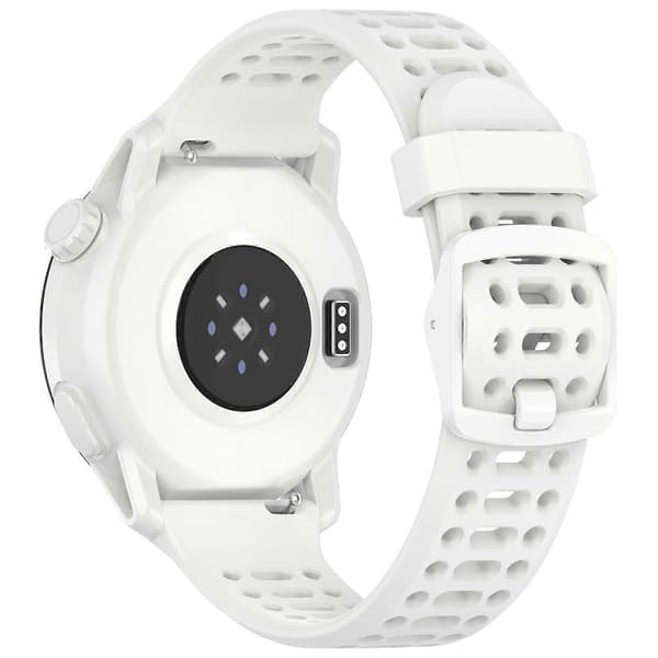 Til Coros Pace 2 Ensfarvet Quick Release 20mm Silikone Urrem (LGL) White