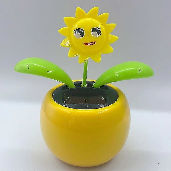 Solardansende Figurer Ow Bil R Gul Potte # LGL