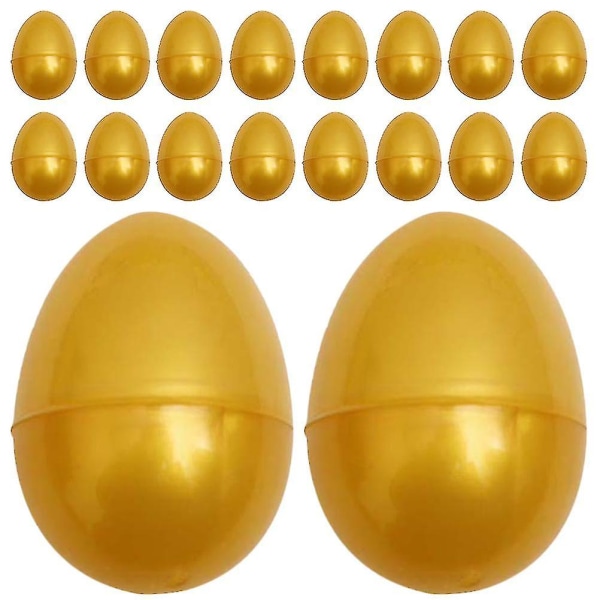 24 kpl Tyhjät Kultamunat Pääsiäismuovimunat Lasten lelujen kääre munajuhlaan Lottomuna