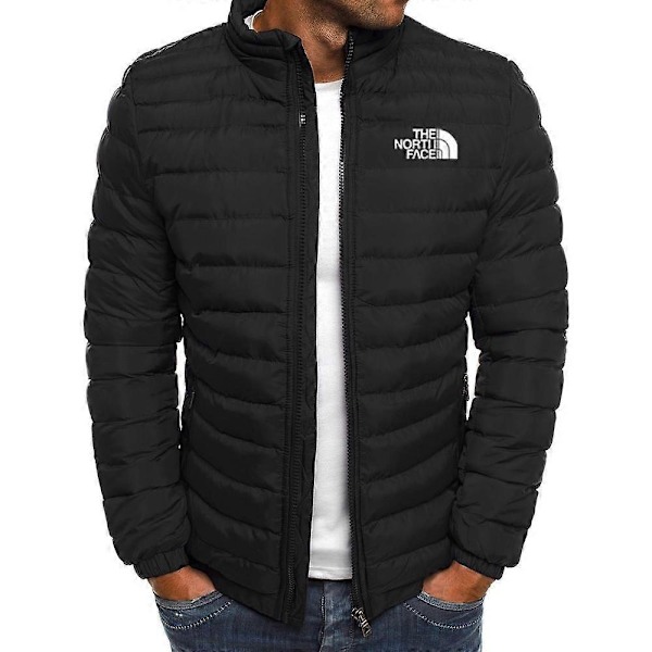 Höst Vinter Herr Dunjacka Bomull Mjuk Hög Kvalitet Man Dunjackor Fritid Herrkläder Kappa LGL black S