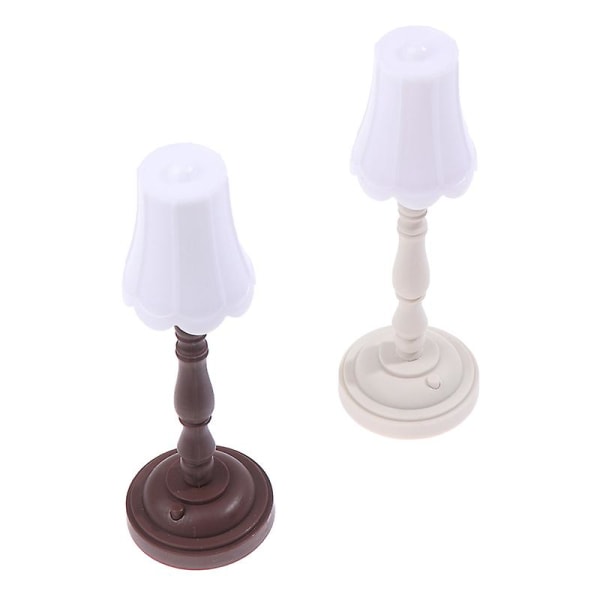 1:12 Nuken talo Miniatyyrilattiavalaisin Led-valo Nuken talo Huonekalulelu[GL] White 1 Pcs