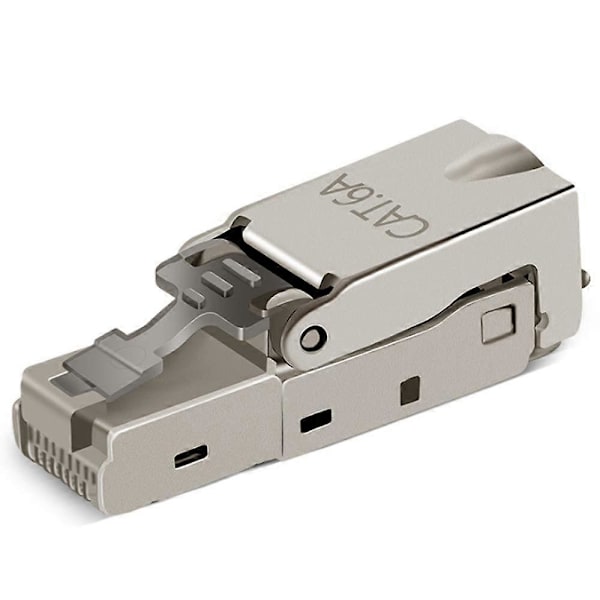 Verktøyfri RJ-45 Cat6/6A feltmonteringsplugg fra Pieces, Cat6A RJ45 skjermet for installasjonskabel 23-26AWG (LGL)