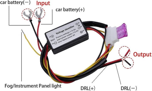 Billadapter för LED-varselljus   Controller Drl Auto Dimmer Relä På/av-brytare (varselljus-controller). [kk]