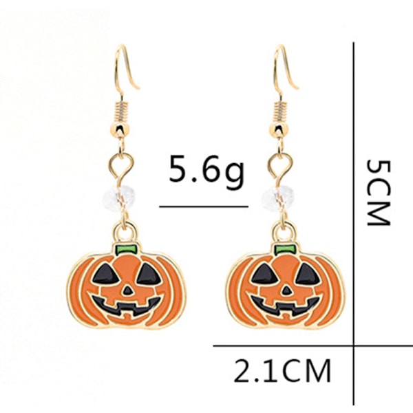 Halloween örhängen med pumpa (LGL) Gul Gul