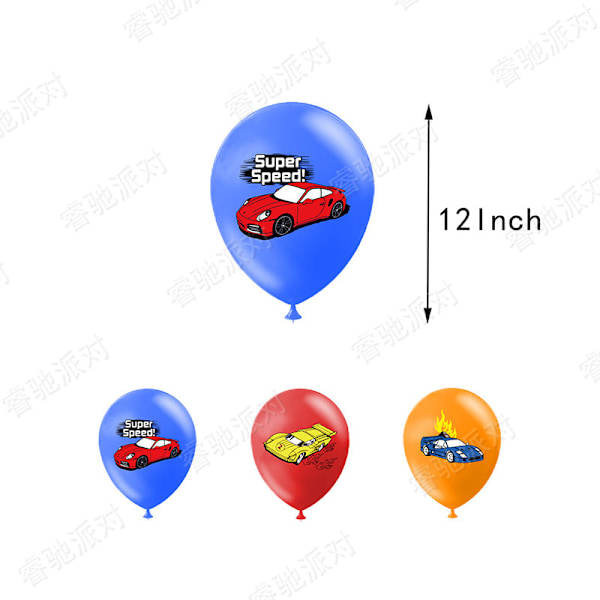 Hot Wheels syntymäpäiväjuhlan koristeet Banner Balloon Cake Topper Set