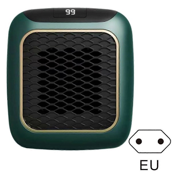 Väggmonterade element med fjärrkontroll 800W PTC-keramiska elektriska element Låg konsumtion Rumsvärmare för hemmet LGL Green EU plug