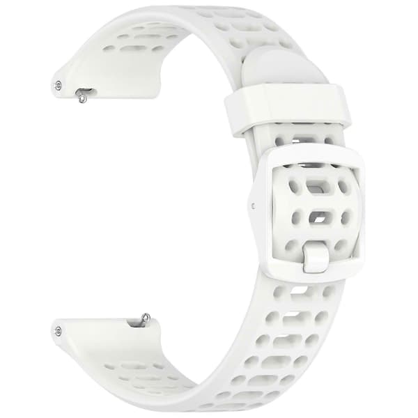 Til Coros Pace 2 Ensfarvet Quick Release 20mm Silikone Urrem (LGL) White