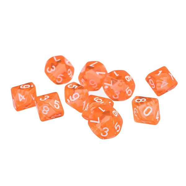 D10 Tio Sided Gem Dice För Rpg   Spel Set Om 20 Tärningar