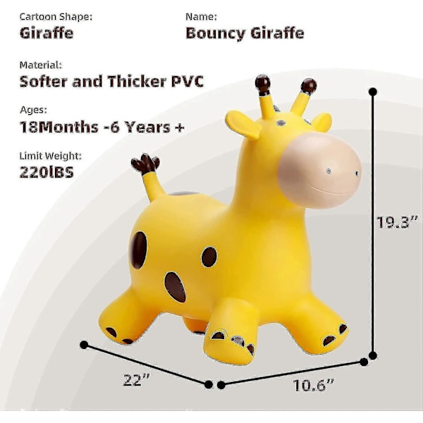 Babe Fairy Giraffe Hoppehest til Tumlinger - Hoppende Hest Bouncy LGL