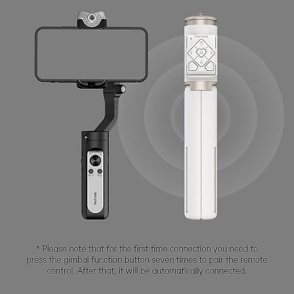 HOHEM RS01 Fjärrkontroll Telefon Selfie Stick med Stativ Smartphonehållare för Isteady V2 X2 Gimbal Stabilisator LGL