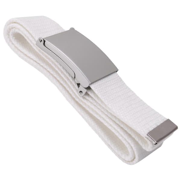 Canvas bomull hvitt belte tekstil båndbelte (LGL) white