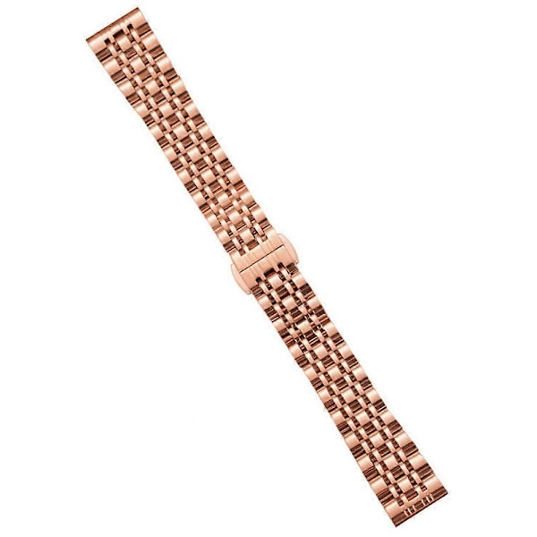 Til Garmin Lily 2 Urrem 7-Perler 14mm Rustfrit Stål Udskiftningsrem LGL Rose Gold