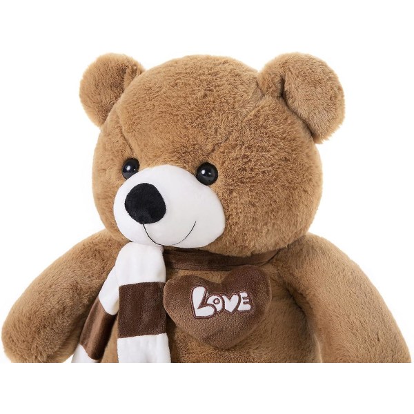 Kæmpe Plys Teddybjørn Sød Blød Plys Bamse Stor Dyre Plys Legetøj Bedste Gaver Til Jul Valentinsdag Fødselsdagsfest Dark Brown