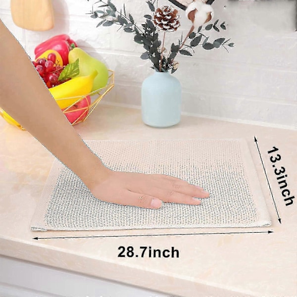 6x Teepyyhkeitä 100% Puuvillaa Pehmeät Teepyyhkeet Keittiöpyyhkeet Astiapyyhkeet Siivousliinat LGL Apricot 34*73cm