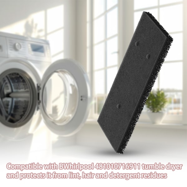 INF Suodatin kuivausrumpuun 4 kpl Whirlpool 481010716911 (LGL) Svart Sort