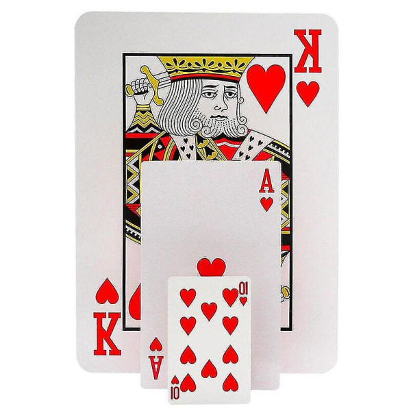 Jumbo Giant Spillekortstokk, Super Big Game Tema Full Deck Kort For Barn, Voksne - Snngv