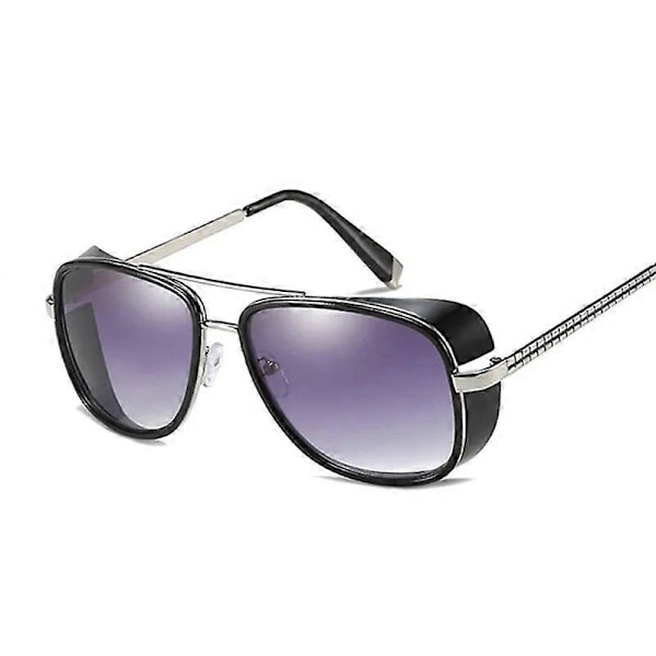 Tony Stark Solbriller Mand Kvinde Steampunk Solbriller Herre Vintage Gradient Rød Solbrille UV400 LGL Yellow mercury