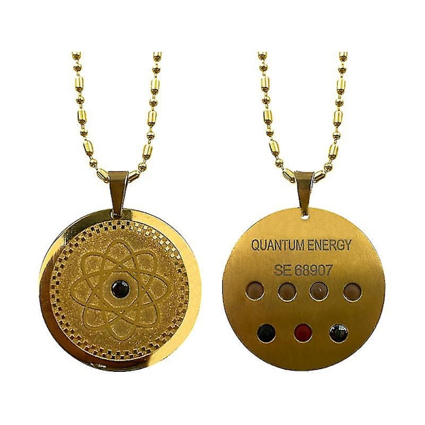 Quantum Science Scalar Energy Health Halskæde Ro Rustfrit Stål Germanium Sten Vedhæng Til Mænd Kvinde Far Mor [GGL] Silver with box