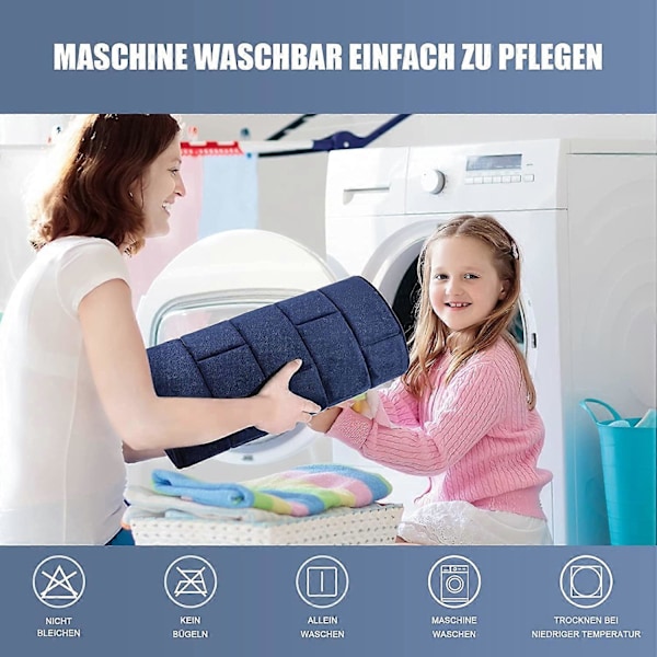Liukumaton Memory Foam -kylpymatto, imukykyinen kylpymatto, pestävä kylpyhuoneen suihkumatto (tumman sininen, 50 x 80 cm) (LGL)