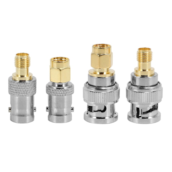 4st BNC till SMA typ hane hona RF kontakt adapter testset konverteringskit (LGL)