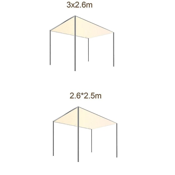 Solskjermtelt Utendørs Vanntett Takdeksel Med Borrelås Bærbar Enkel Å Installere (Bare Inkludert Presenning, N [LGL]