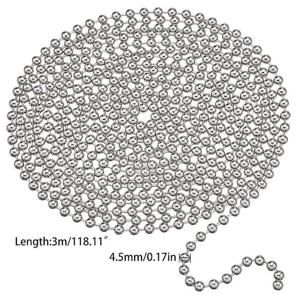 Metallpärlkedja med pärlspännen Set Rullgardinstillbehör (LGL)