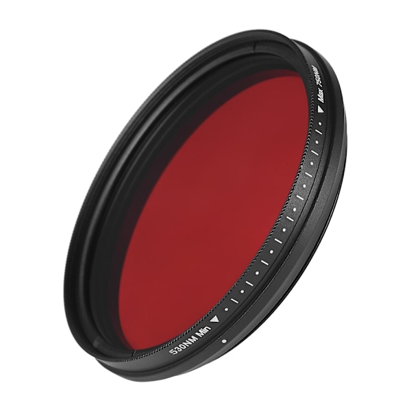 FOTGA 62mm Justerbart Infrarødt Filter IR Pass X-Ray Linsefilter Variabelt fra 530nm til 750nm Compati LGL Black Pack of 1