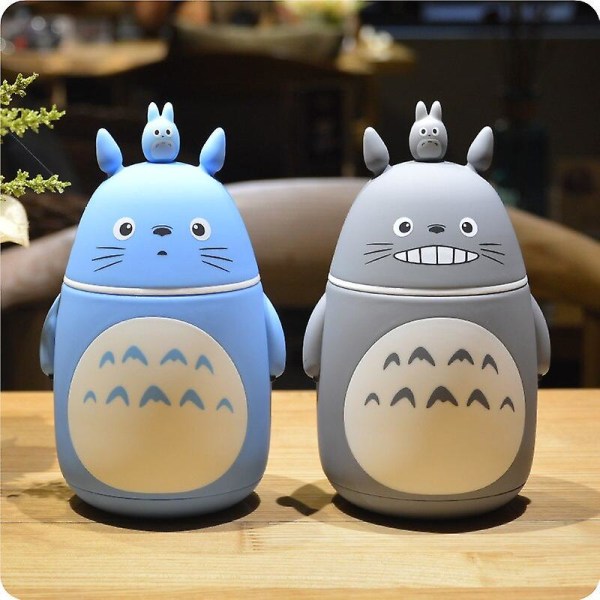 248 ml 304 rostfritt stål tecknad Totoro bärbar termosflaska anime termosmugg och mugg glas vakuumflaskor flaska termosar [LGL] Grey daimeng