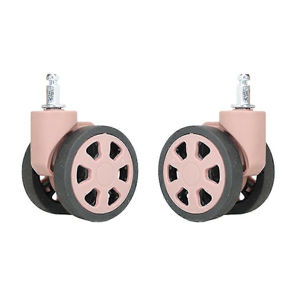 Slitesterke erstatningshjul Universelle stille hjul Allsidige hjul 1 par for bagasje Jevn rulling og enkel å installere LGL Rose Gold