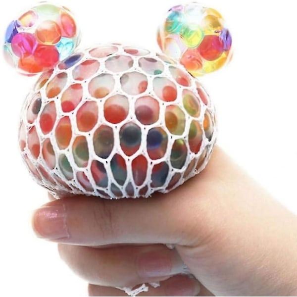 3 stk Anti-stressballer, klemmeball, regnbue-elteball, stressballer i nett-kompatible barn og voksne, kontor eller barnebursdagsfest