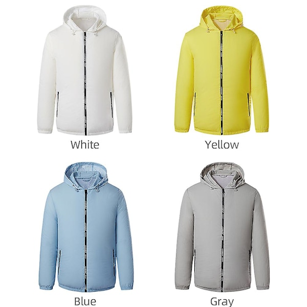 4kpl/setti Jäähdytystuuletin Takki Ilmastointivaatteet Työskentely Kalastusliivi Kesä LGL Light Blue 4XL