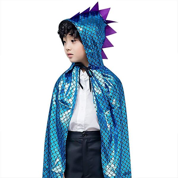 Blåhalloween Hætte Kappe Barn Dinosaur Lang Maske Kappe Vampyr Djævel Kostume Magiker Pige Dreng Kostume Cosplay Fest Performance Bil