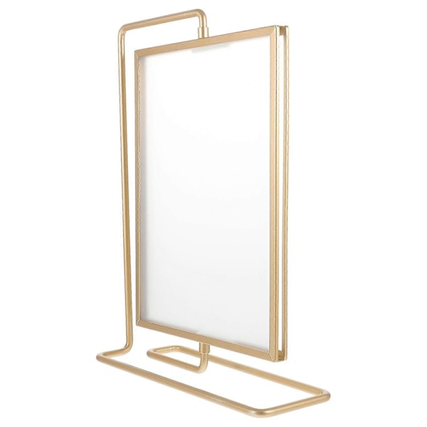 Billedramme 8 Tommer 2 Sidet Ramme Roterende Flydende Fotoramme Boligindretning LGL Golden 27.6X21X7CM