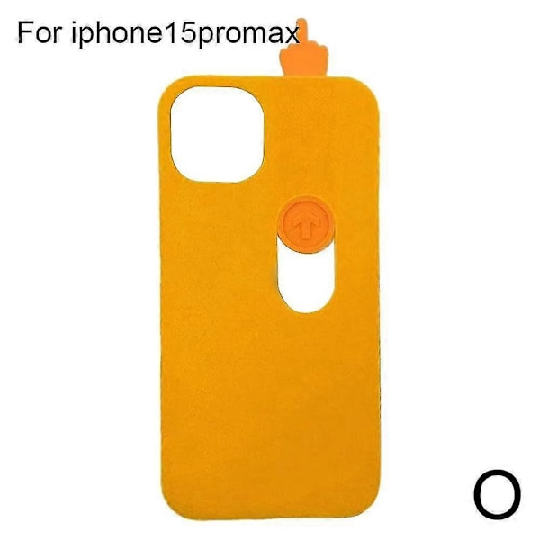 Skyvbar Finger Telefondeksel til 15 LGL Orange For iphone15promax