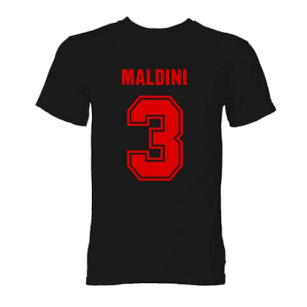 Paolo Maldini AC Milan Hero T-skjorte (Svart) LGL Black SW