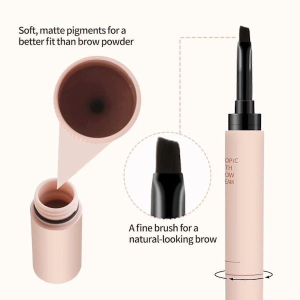 Multifunktionel Øjenbrynspen, Brun Eyeliner Pen, Grå (LGL)