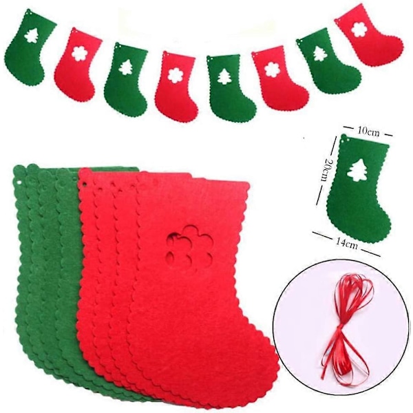 Stycken Jul Hängande Vimpel Banner Girlanger Vimpel för Julfest Ornament DIY Hem Hotell Gård Väggdekoration (LGL)