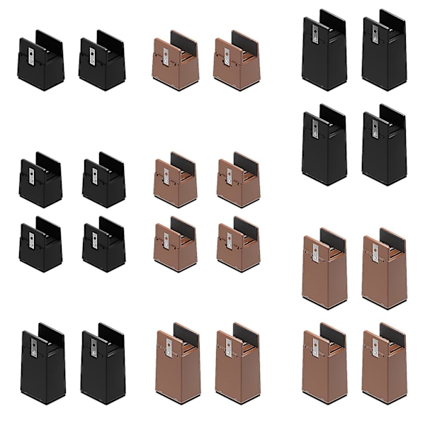 4x Møbelbeinforhøyere 5/10cm Kraftige Justerbare Bordbeinforlengere - xinhan LGL Brown 10cm