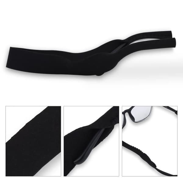 Brillehalsrem - ABI - Elastisk - Sort - Sport - Unisex (FMY) Black