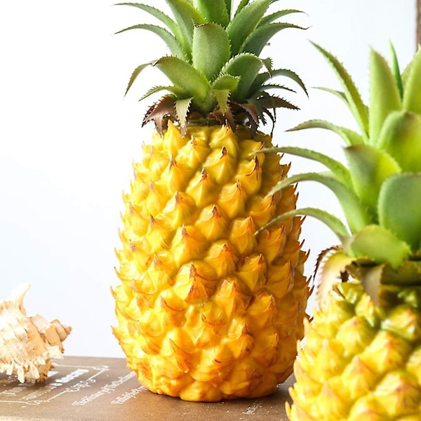 Kunstig Plastikfrugt Falsk Ananas Hjem Ornament Dekoration Fest Visning Prop (LGL) Yellow S