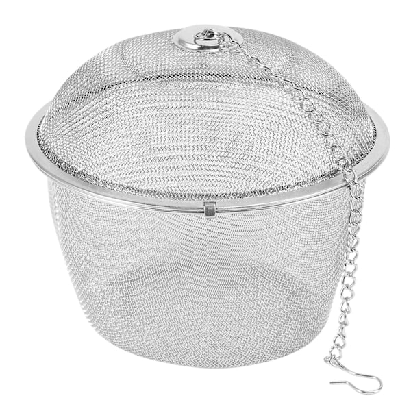 Extra Stainless Steel Twist Lock Mesh Tea Ball Tea Infuser With Chain [L]