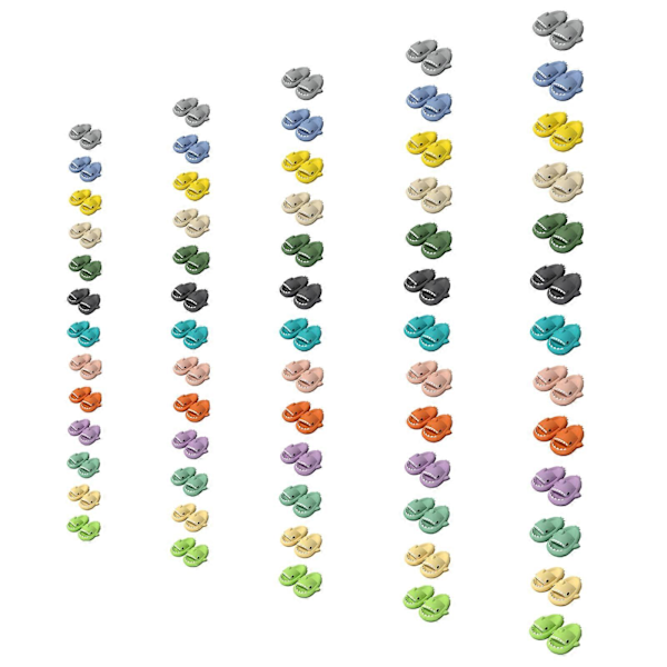 Naisten Miesten Hai-Tossut Hai-Pilvitossut Pilvi-Hai-Sandaalit Söpöt Hai-Tossut, 100% Uudenveroiset LGL Apple green 36-37